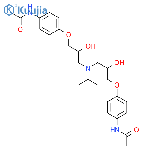 N,N-(((1-Methylethyl)imino)bis((2-hydroxy-3,1-propanediyl)oxy-4,1-phenylene))bisacetamide structure
