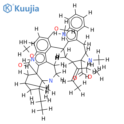 12-methoxy-11-(16-methoxycarbonyl-17-nor-vobasan-3-yl)-ibogamine-18-carboxylic acid methyl ester structure