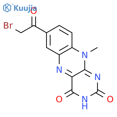7-(Bromoacetyl)-10-methylbenzo[g]pteridine-2,4(3H,10H)-dione structure