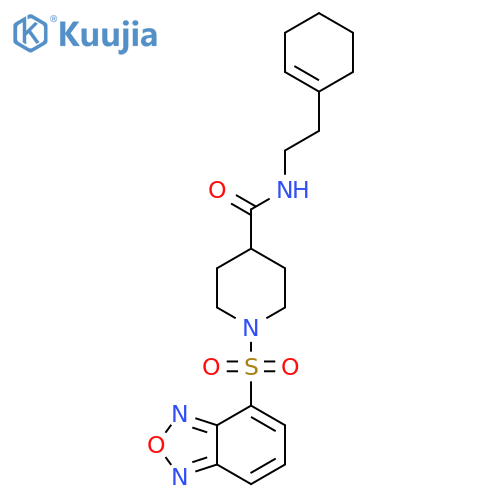 1-(2,1,3-benzoxadiazole-4-sulfonyl)-N-2-(cyclohex-1-en-1-yl)ethylpiperidine-4-carboxamide structure