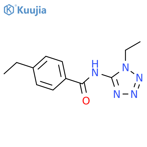 4-ethyl-n-(1-ethyltetrazol-5-yl)benzamide structure