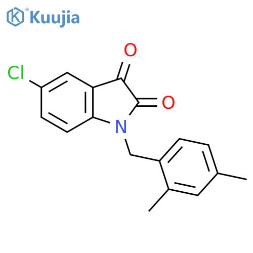 5-chloro-1-[(2,4-dimethylphenyl)methyl]indole-2,3-dione structure