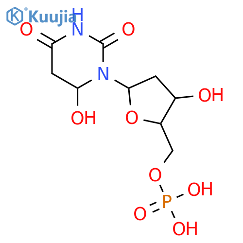 5'-Uridylic acid, 2'-deoxy-5,6-dihydro-6-hydroxy- structure