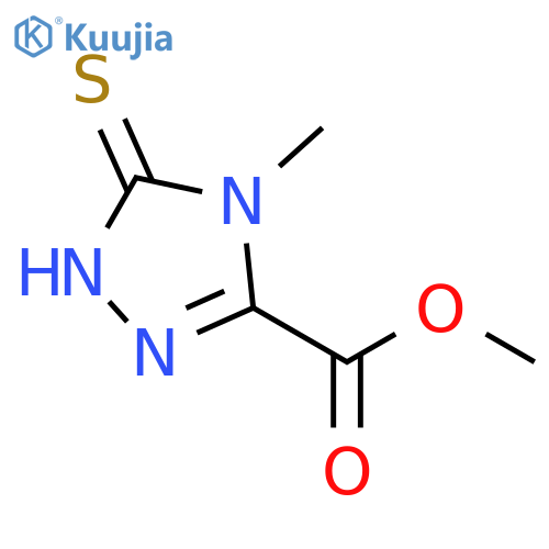methyl 4-methyl-5-sulfanyl-4H-1,2,4-triazole-3-carboxylate structure