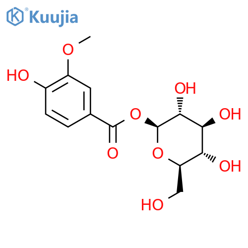 1-O-vanilloyl-beta-D-glucose structure