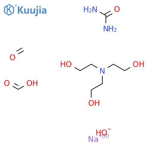 Formic acid, reaction products with formaldehyde, sodium hydroxide, triethanolamine and urea structure