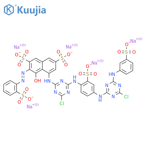 Pentasodium;5-[[4-chloro-6-[4-[[4-chloro-6-(3-sulfonatoanilino)-1,3,5-triazin-2-yl]amino]-2-sulfonatoanilino]-1,3,5-triazin-2-yl]amino]-4-hydroxy-3-[(2-sulfonatophenyl)diazenyl]naphthalene-2,7-disulfonate structure