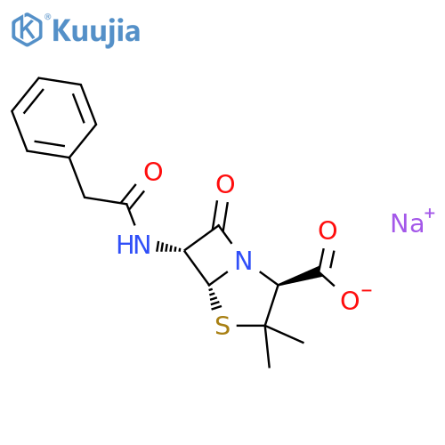 Penicillin G sodium salt structure