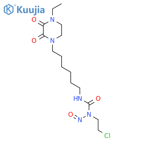 1-(2-chloroethyl)-3-[6-(4-ethyl-2,3-dioxopiperazin-1-yl)hexyl]-1-nitrosourea structure