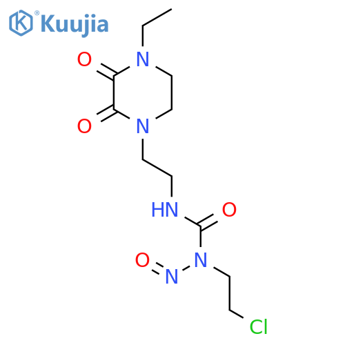 1-(2-chloroethyl)-3-[2-(4-ethyl-2,3-dioxopiperazin-1-yl)ethyl]-1-nitrosourea structure