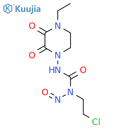 1-(2-chloroethyl)-3-(4-ethyl-2,3-dioxopiperazin-1-yl)-1-nitrosourea structure