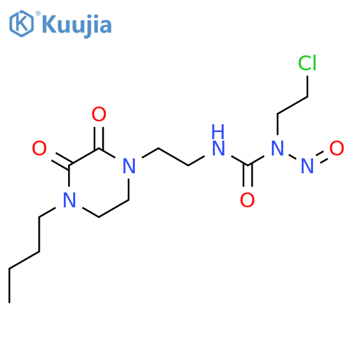 3-[2-(4-butyl-2,3-dioxopiperazin-1-yl)ethyl]-1-(2-chloroethyl)-1-nitrosourea structure