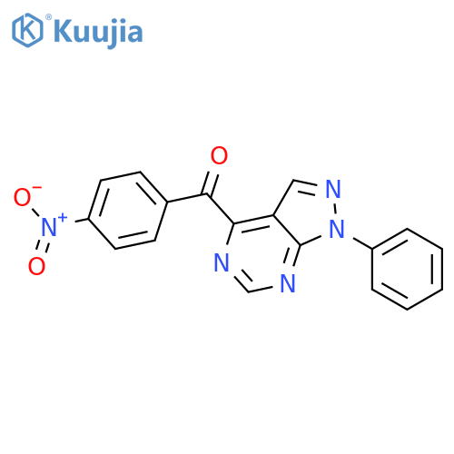 Methanone, (4-nitrophenyl)(1-phenyl-1H-pyrazolo[3,4-d]pyrimidin-4-yl)- structure