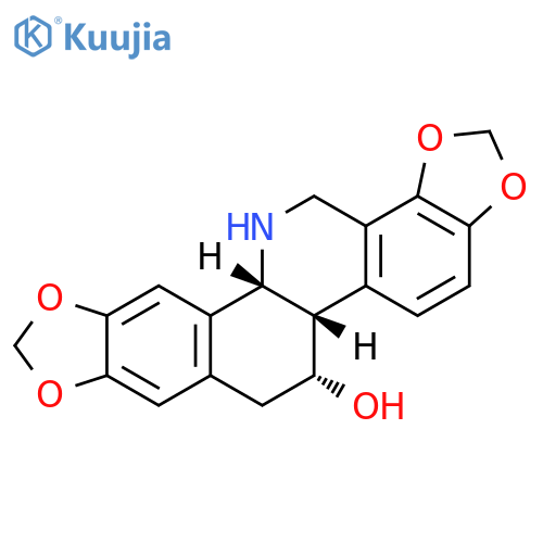 [1,3]Benzodioxolo[5,6-c]-1,3-dioxolo[4,5-i]phenanthridin-6-ol, 5b,6,7,12b,13,14-hexahydro-, (5bS,6R,12bR)- structure