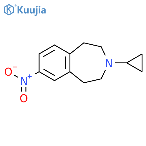 1H-3-BENZAZEPINE, 3-CYCLOPROPYL-2,3,4,5-TETRAHYDRO-7-NITRO- structure