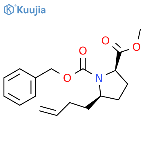 (2R,5R)-1-Benzyl 2-Methyl 5-(but-3-en-1-yl)pyrrolidine-1,2-dicarboxylate structure