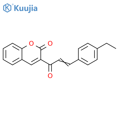 3-(2E)-3-(4-ethylphenyl)prop-2-enoyl-2H-chromen-2-one structure