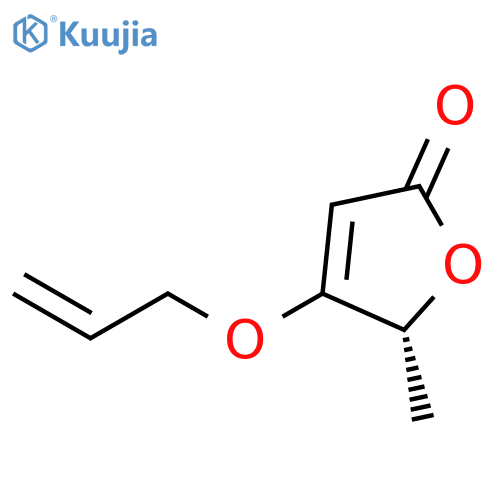 2(5H)-FURANONE, 5-METHYL-4-(2-PROPENYLOXY)-, (5R)- structure