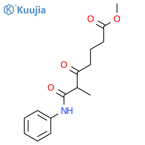 HEPTANOIC ACID, 6-METHYL-5,7-DIOXO-7-(PHENYLAMINO)-, METHYL ESTER structure
