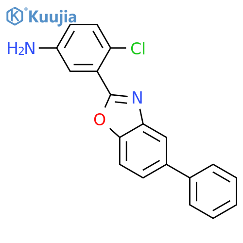BENZENAMINE, 4-CHLORO-3-(5-PHENYL-2-BENZOXAZOLYL)- structure