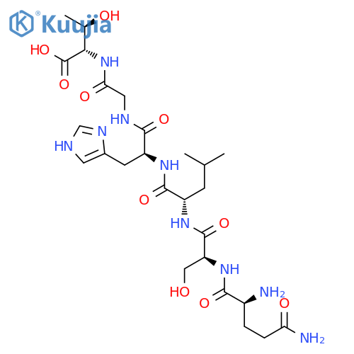 L-Threonine, L-glutaminyl-L-seryl-L-leucyl-L-histidylglycyl- structure