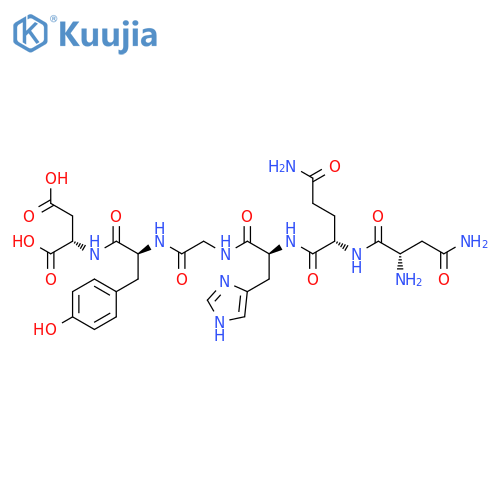 L-ASPARTIC ACID, L-ASPARAGINYL-L-GLUTAMINYL-L-HISTIDYLGLYCYL-L-TYROSYL- structure