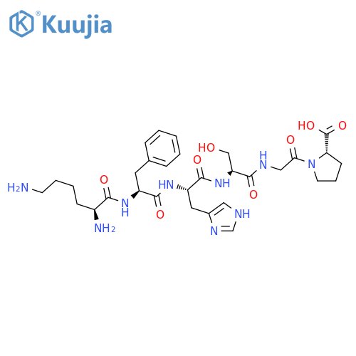 L-Proline, L-lysyl-L-phenylalanyl-L-histidyl-L-serylglycyl- structure