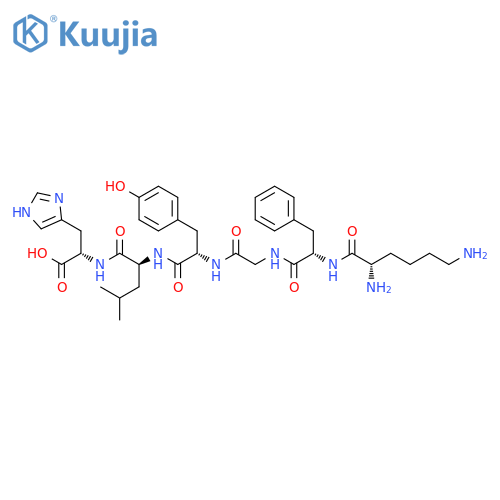 L-HISTIDINE, L-LYSYL-L-PHENYLALANYLGLYCYL-L-TYROSYL-L-LEUCYL- structure