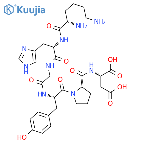 L-Aspartic acid, L-lysyl-L-histidylglycyl-L-tyrosyl-L-prolyl- structure