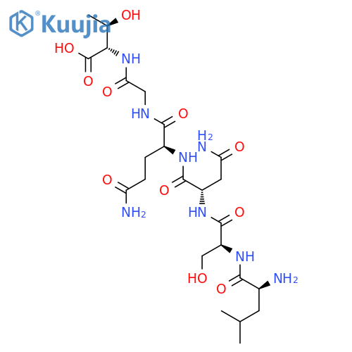 L-THREONINE, L-LEUCYL-L-SERYL-L-ASPARAGINYL-L-GLUTAMINYLGLYCYL- structure