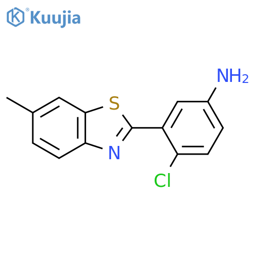 BENZENAMINE, 4-CHLORO-3-(6-METHYL-2-BENZOTHIAZOLYL)- structure