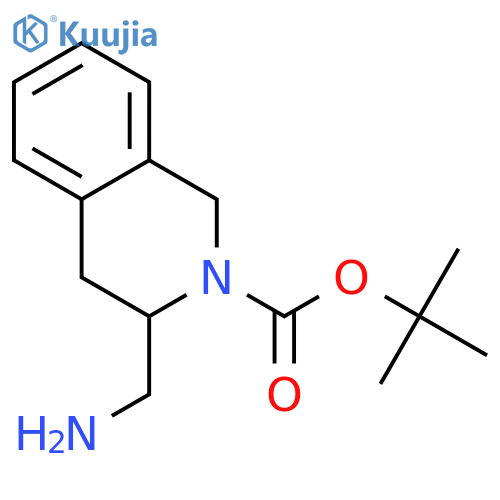 tert-butyl 3-(aminomethyl)-1,2,3,4-tetrahydroisoquinoline-2-carboxylate structure