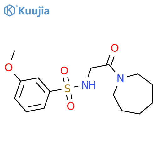 N-2-(azepan-1-yl)-2-oxoethyl-3-methoxybenzene-1-sulfonamide structure