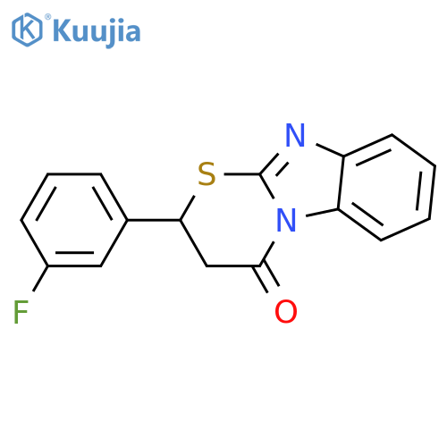 11-(3-fluorophenyl)-10-thia-1,8-diazatricyclo7.4.0.0^{2,7}trideca-2(7),3,5,8-tetraen-13-one structure