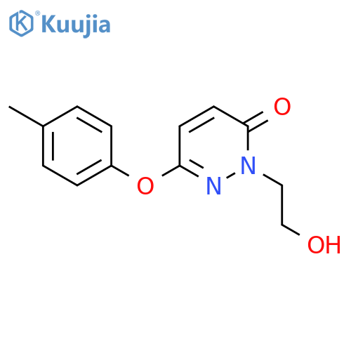 2-(2-hydroxyethyl)-6-(4-methylphenoxy)pyridazin-3(2H)-one structure