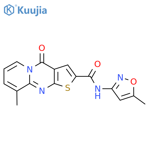 10-methyl-N-(5-methyl-1,2-oxazol-3-yl)-2-oxo-6-thia-1,8-diazatricyclo7.4.0.0^{3,7}trideca-3(7),4,8,10,12-pentaene-5-carboxamide structure