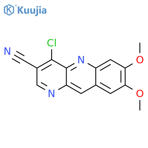 Benzo[b]-1,5-naphthyridine-3-carbonitrile, 4-chloro-7,8-dimethoxy- structure