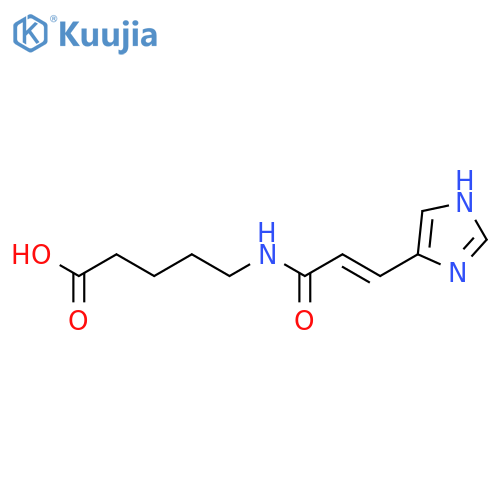 Pentanoic acid, 5-[[(2E)-3-(1H-imidazol-4-yl)-1-oxo-2-propenyl]amino]- structure