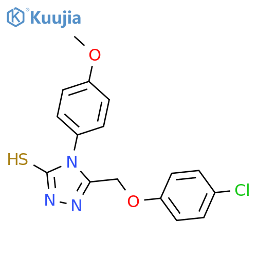 5-(4-chlorophenoxy)methyl-4-(4-methoxyphenyl)-4H-1,2,4-triazole-3-thiol structure