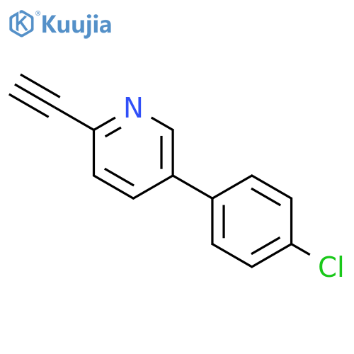 Pyridine, 5-(4-chlorophenyl)-2-ethynyl- structure