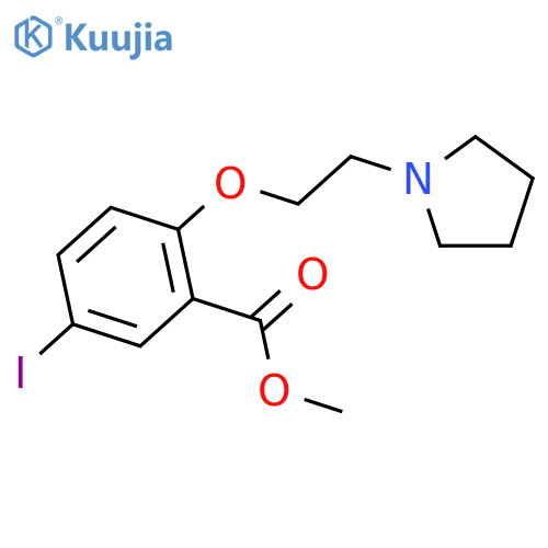 BENZOIC ACID, 5-IODO-2-[2-(1-PYRROLIDINYL)ETHOXY]-, METHYL ESTER structure