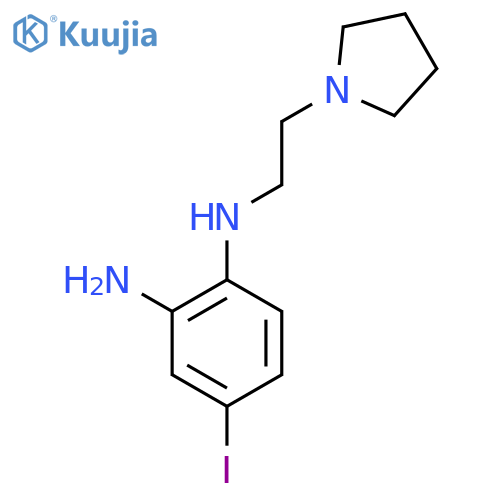 1,2-BENZENEDIAMINE, 4-IODO-N1-[2-(1-PYRROLIDINYL)ETHYL]- structure