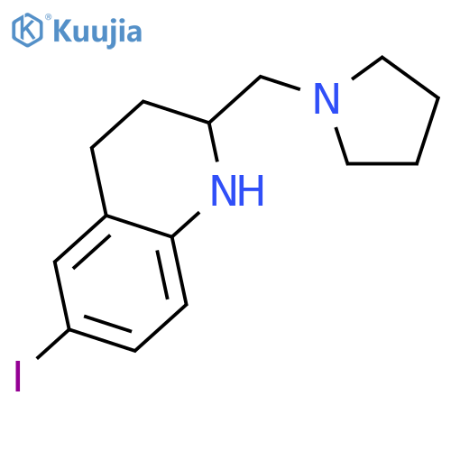 Quinoline, 1,2,3,4-tetrahydro-6-iodo-2-(1-pyrrolidinylmethyl)- structure