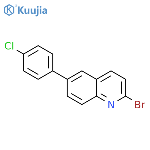 QUINOLINE, 2-BROMO-6-(4-CHLOROPHENYL)- structure