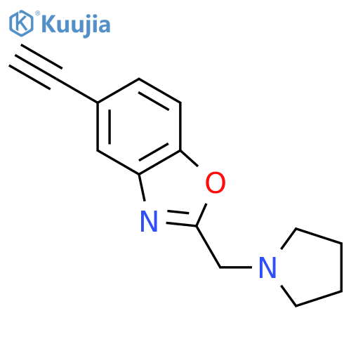 BENZOXAZOLE, 5-ETHYNYL-2-(1-PYRROLIDINYLMETHYL)- structure