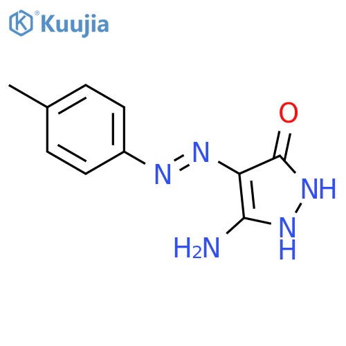 3H-Pyrazol-3-one, 5-amino-1,2-dihydro-4-[(4-methylphenyl)azo]- structure