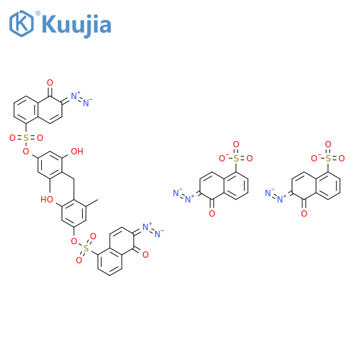 1-Naphthalenesulfonicacid, 6-diazo-5,6-dihydro-5-oxo-,methylenebis(3-hydroxy-5-methyl-4,1-phenylene) ester (9CI) structure