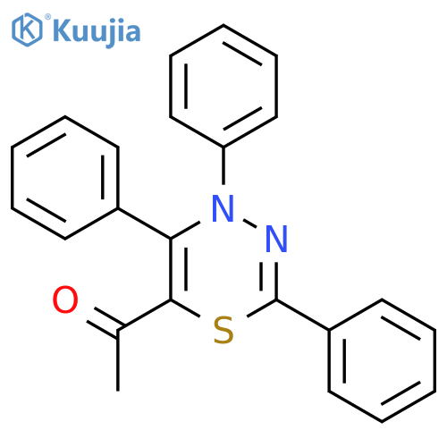 Ethanone, 1-(2,4,5-triphenyl-4H-1,3,4-thiadiazin-6-yl)- structure