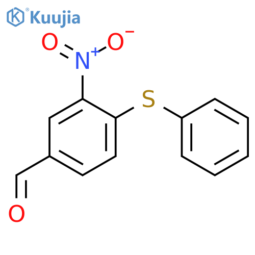 3-Nitro-4-(phenylsulfanyl)benzenecarbaldehyde structure