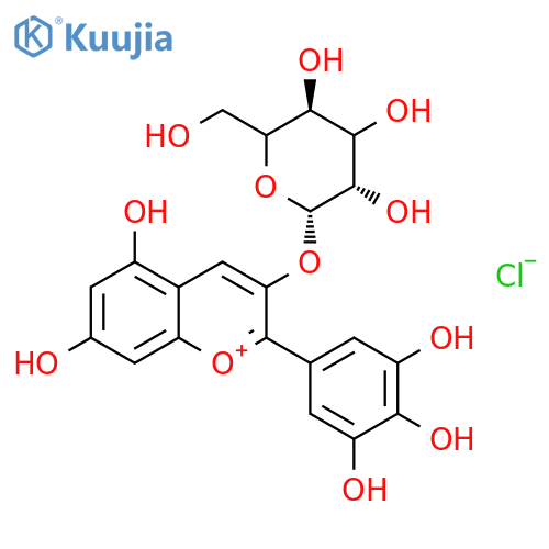 Delphinidin 3-glucoside chloride structure